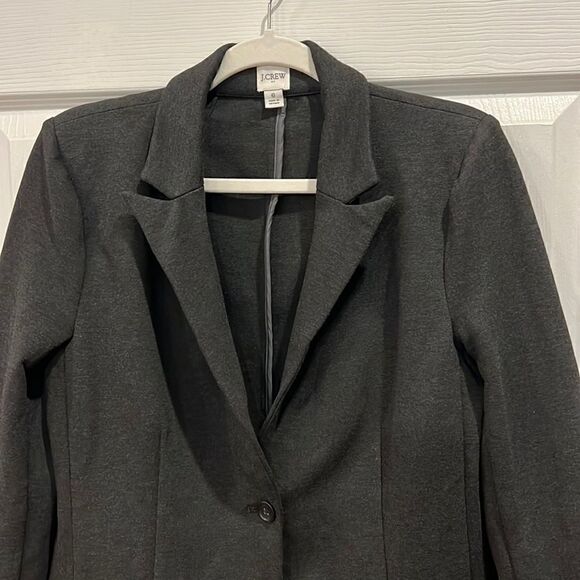 J.Crew women’s size 6 granite dark gray stretchy career blazer - Picture 2 of 15